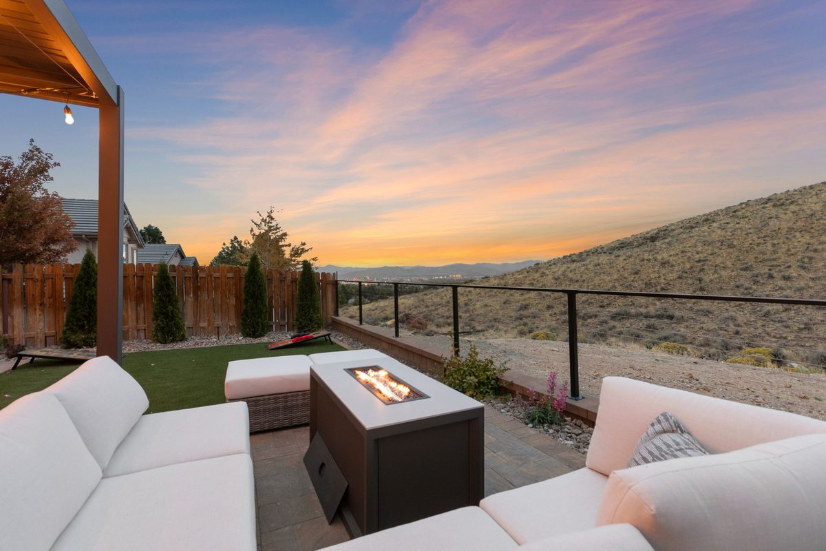 Fire table and outdoor sectional